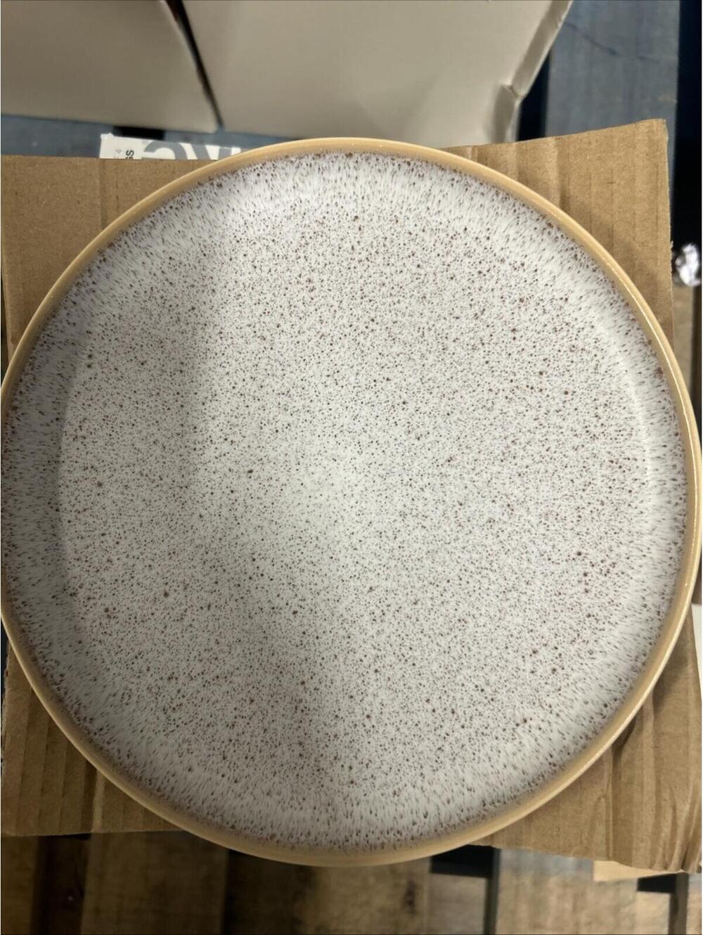 $40 Oake Brown Speckled Stoneware Salad Plates | Set of 4 | Great Condition